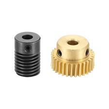 Worm Gear Set 0.5 Module 1:30 Reduction Rate(Gear-4mm Bore, Rod 5mm Bore)