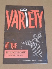 Charlie Gracie 1958 Hippodrome, Birmingham Concert Programme (Sally Barnes)