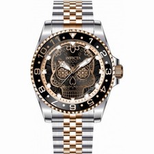 NEW Invicta Dia De Los Muertos Skull Japanese Movement 40mm Rose Gold 36862