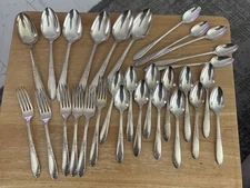 29 Pcs Vintage 1951 King Edward Silverplate Fork Spoons National Silver Co