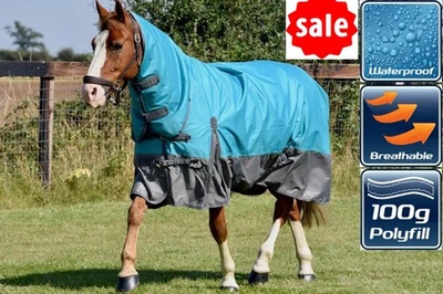 100g WEIDEDECKE Jump Combo Full Neck leichte mittelschwere Pferdedecke