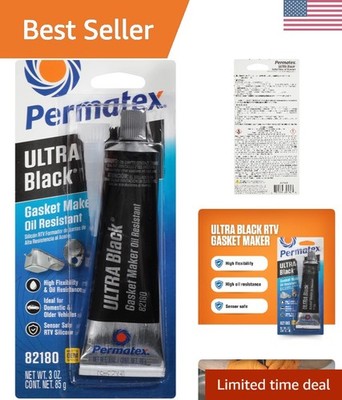 Maximum Oil Resistance RTV Silicone Gasket Maker, 3 oz   Sensor Safe Formula