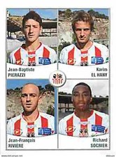 Stickers Panini France Foot 2011 - 537 - AC Ajaccio - Pierazzi/El Hany/Riviere/S