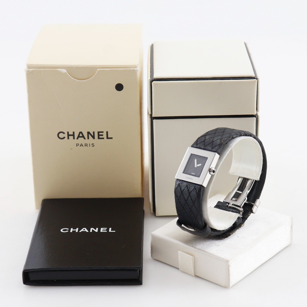 CHANEL Matelasse Watches H0009 blackDial Stainless Steel Quartz Analog dis... CHANEL Matelasse Watches H0009 blackDial Stainless Steel  main image 3
