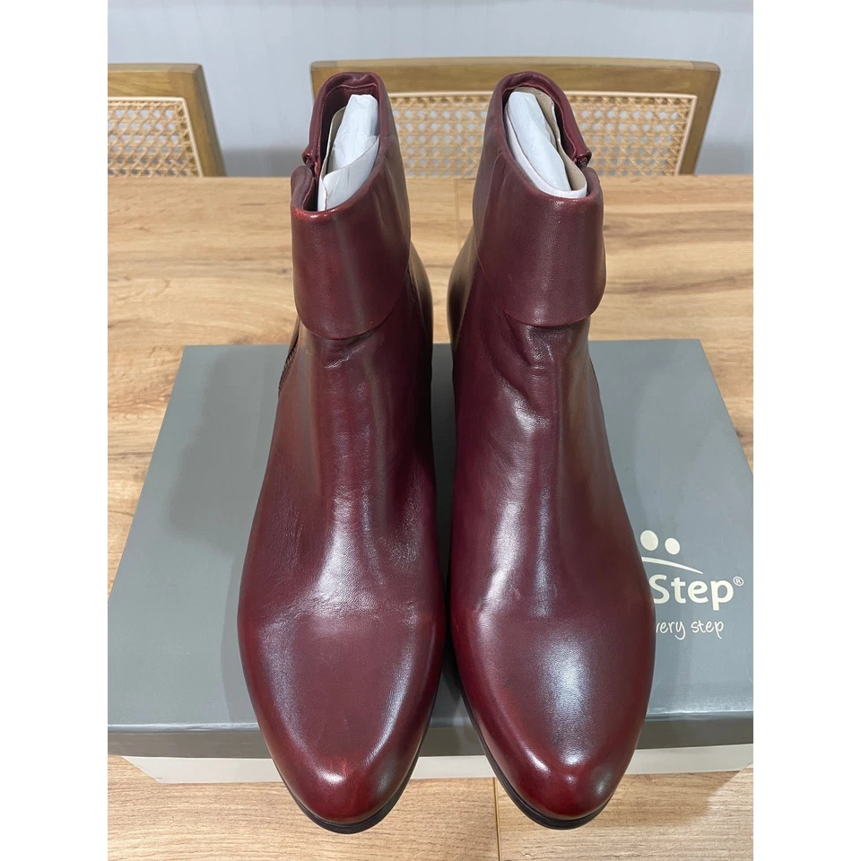 Spring Step Stockholm Boot Bordeaux Leather Size 8.5 US 39 EU NIB Pull On Bootie - Image 4 of 4