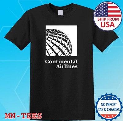 Continental Airlines Retro US Airline Black Size S-5XL