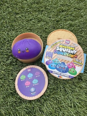 RMS Original Viral Mystery Squishy Dumpling Glitter Edition NEU Lila