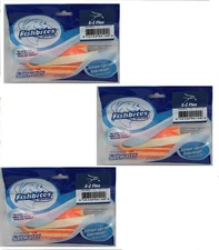 Fishbites 0100 E-Z Sand Flea Orange White Long Lasting Scent 1/2"x13" Lot of 3
