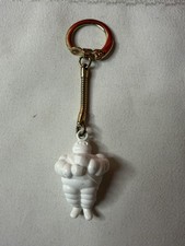 Vintage Michelin Man Plastic Keychain Figurine Automobile Tire Advertising Nos
