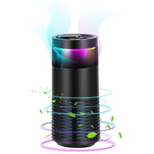 Mini-Ionisator Auto Luftreiniger mit HEPA Aktivkohlefilter m/ RGB Stimmungslicht