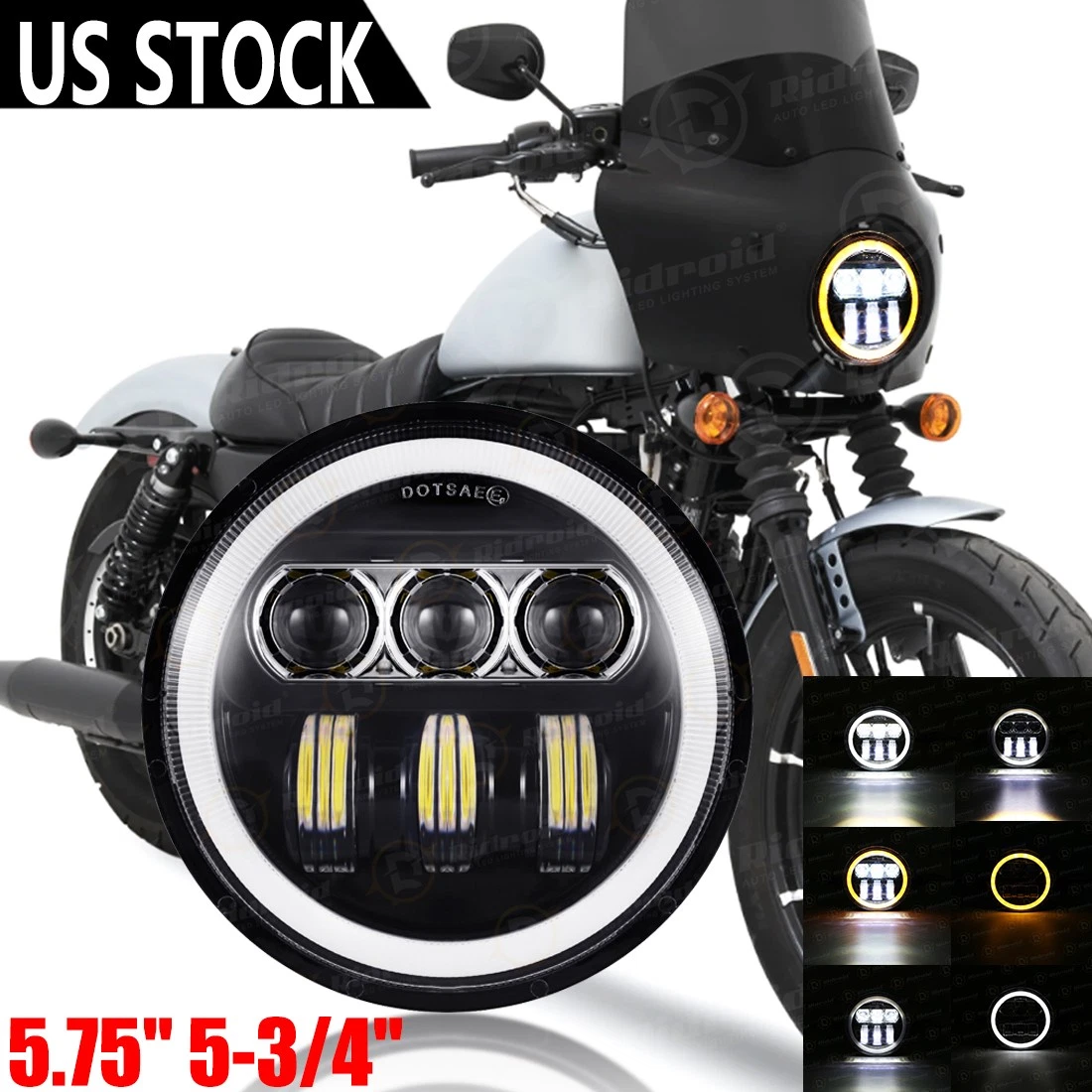 Motorcycle Headlight Assemblies for Harley-Davidson Iron 883 for