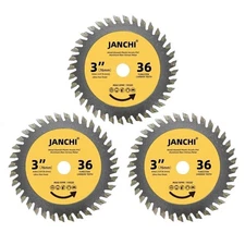 3PACK 3-Inch(75Mm) 36T TCT Circular Saw Blade with 3/8-Inch(9.5Mm) Arbor, Fast C