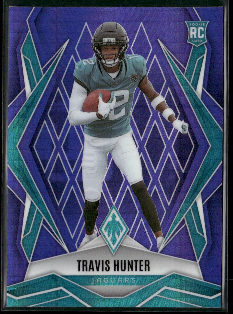 2025 Panini Phoenix #157 Travis Hunter Purple Hyper Prizm #/249 RC