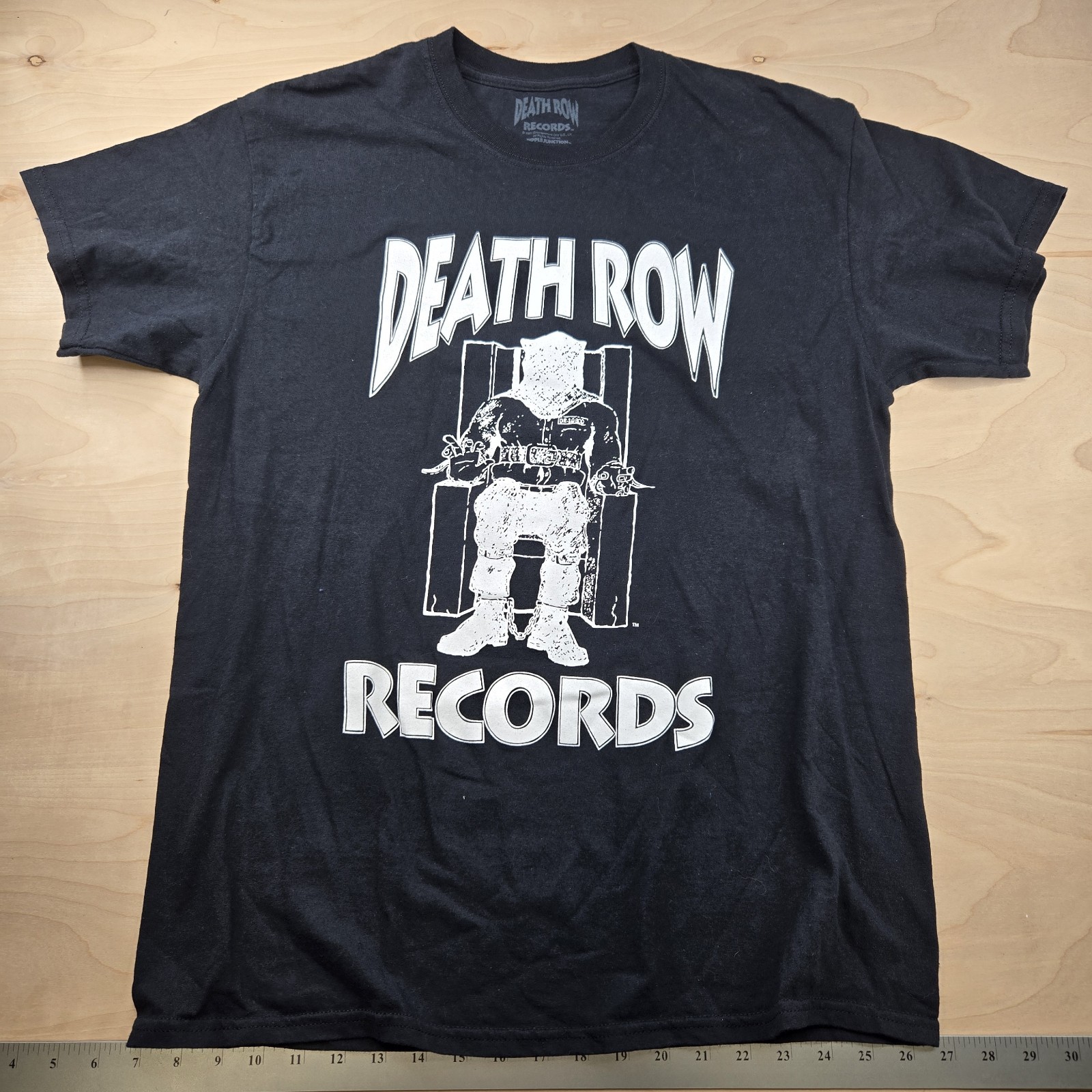 FILA T shirt stile vintage Death Row Records taglia L nera nota GRANDE Tupac
