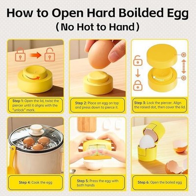 Practical Lightweight Easy-To-Use Effortless Clean Handy 2-in-1 Egg Shell Opener
