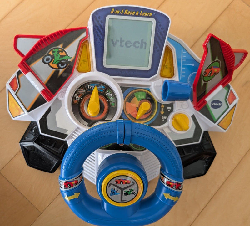 VTech 3 in 1 Race and Learn! Car Jet Motorcycle Educational Toy Letters Numbers
