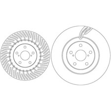 2X TRW DISQUES DE FREIN 334MM VENTILÉS AVANT Compatible Avec LEXUS GS IS RC