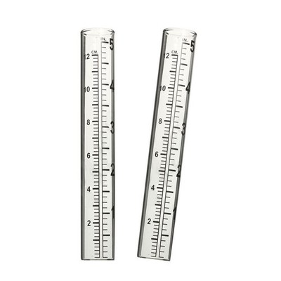 Mateda 5'' Capacity Rain Gauge Glass Replacement Tube for Yard Garden Clear 