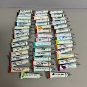 46 Tri-Chem Liquid Embroidery Decorator Paint Lot DIY Crafting Vintage Some New