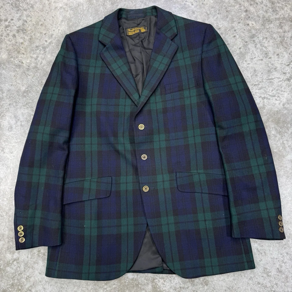 Forsyth of Edinburgh blazer mens 41 L jacket pants suit plaid tartan wool 50s - Image 2 of 4