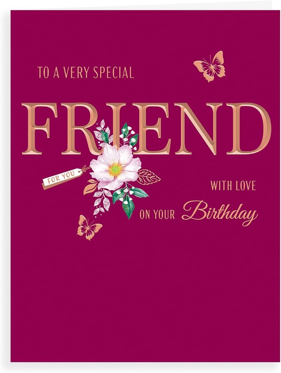 Happy Birthday Friend Card For Female. 19x13cm