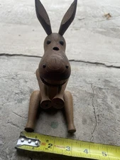 Mid-Century Zoo-Line articulated wooden donkey figure