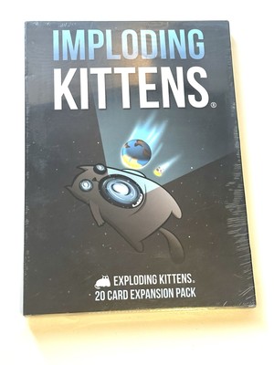 New - Imploding Kittens, 20 Card Expansion Pack for Exploding Kittens Game