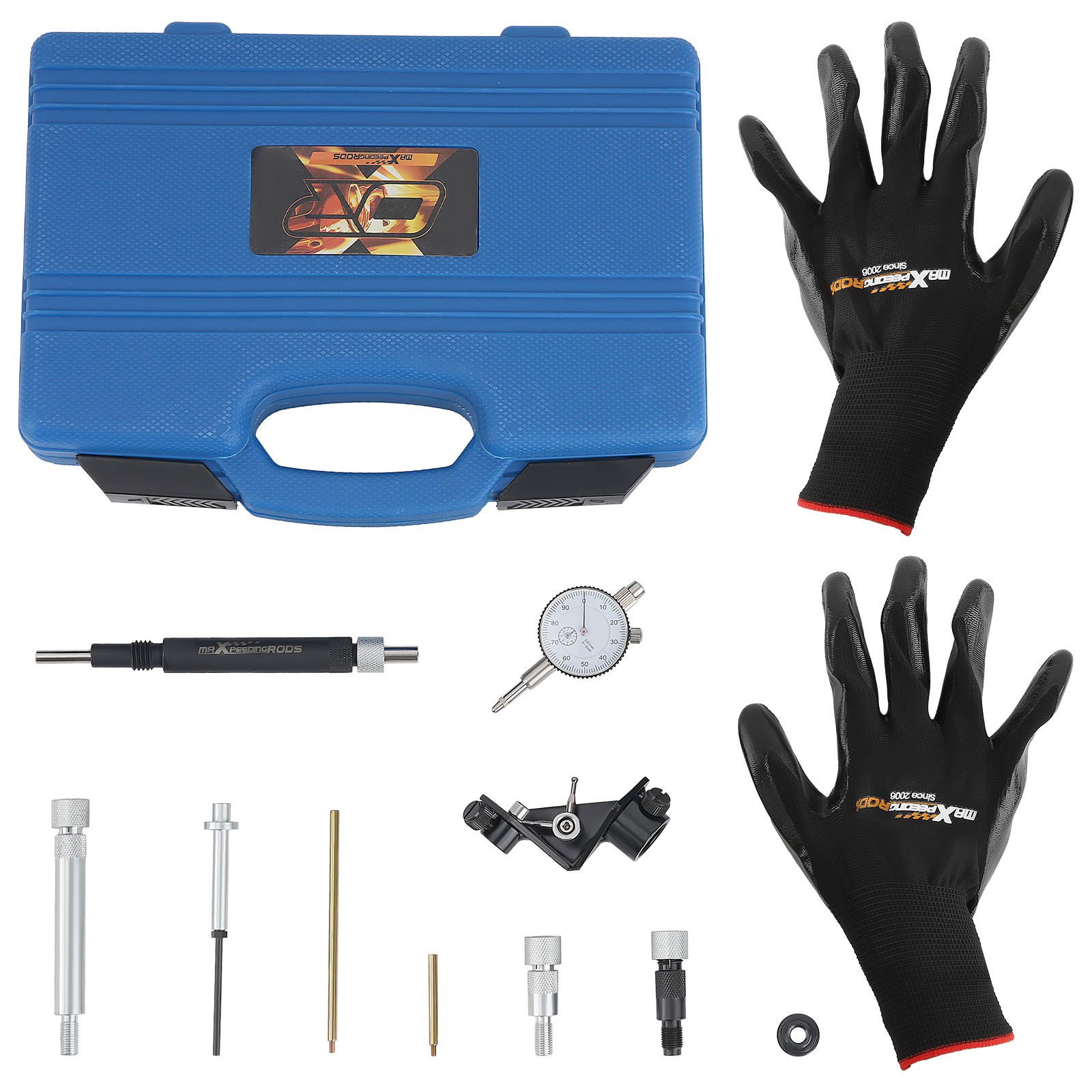 Comparateur de pompe diesel pour calage d'injection - Coffret d'outils 10 pièces