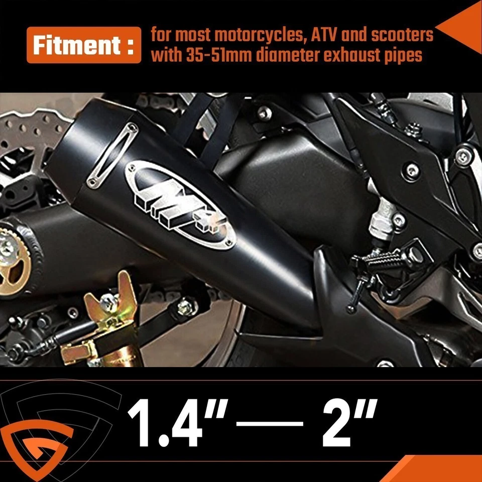 For CBR1000 Suzuki GSXR600 GSX-R600 2011-21 M4 GP Slip On Exhaust Black Muffler - Image 3 of 4