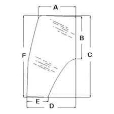 Glass 82036001 Fits Case IH Jx90U MXM120 MXM130 MXM140 MXM155 MXM175 MXM190