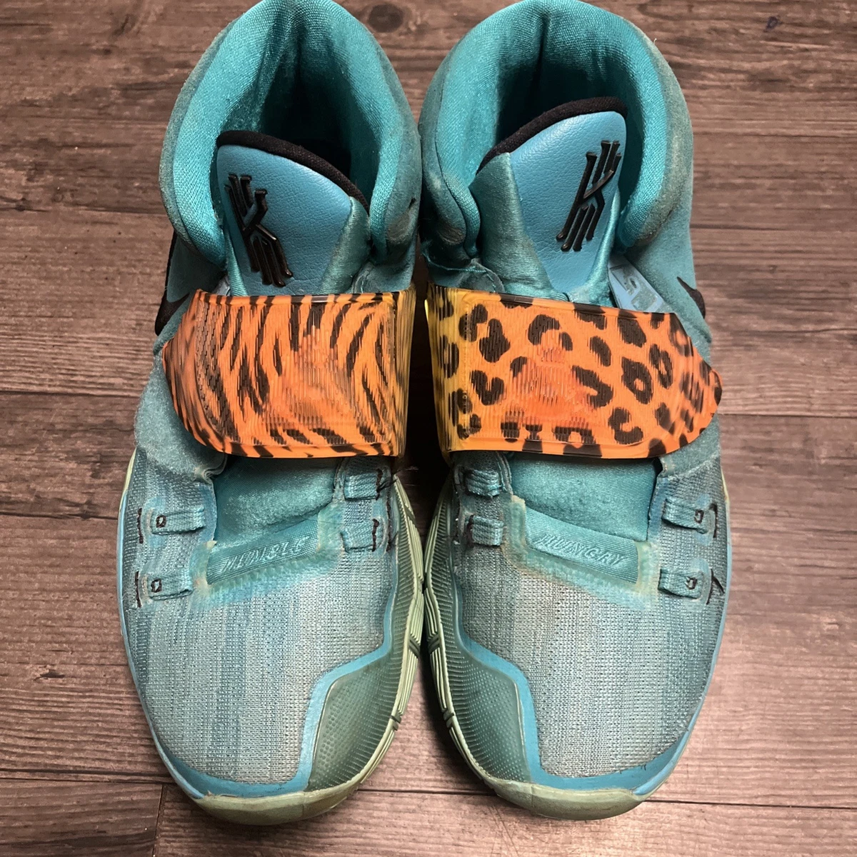 2020 Men\'s Nike Kyrie 6 Oracle Aqua Black Yellow Orange Size 10 Used Rare DS Sneakers Release – Nike Kyrie 6 “Oracle Aqua  main image 3