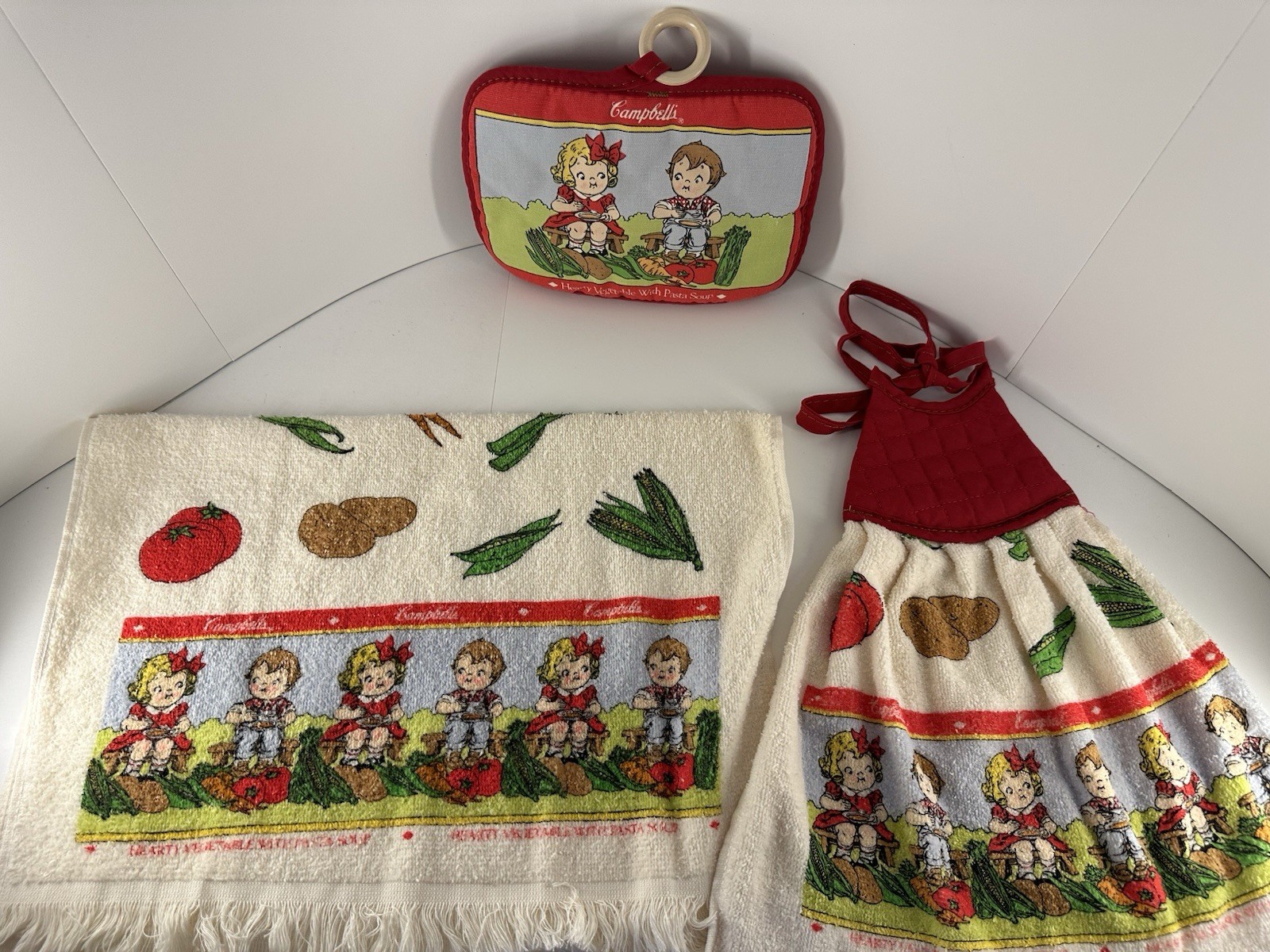 Vintage Cambells soup Kitchen Towel Set