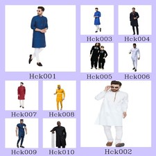 Mens Kurta with Pajama Kurta Mens Art Cotton Wedding Kurta Fancy Dress Tradition
