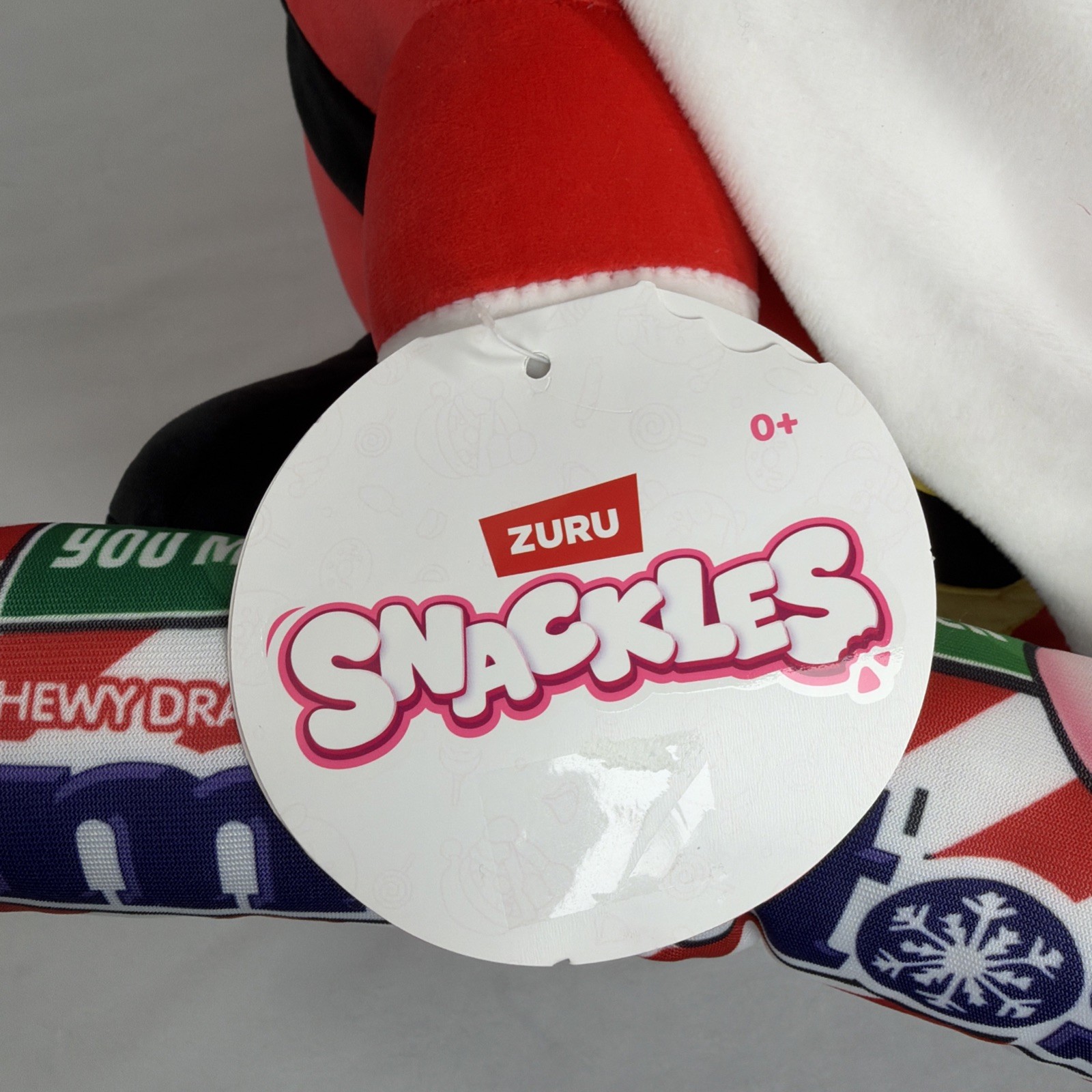 Zuru Snackles Christmas 12" Santa Plush with Candy Cane Mentos