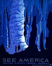 Vintage See America US Travel Bureau Travel Art Poster Print