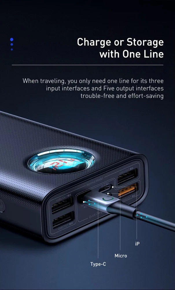 65W 30000mAh PD3.0 Fast Charging Power Bank with FCP SCP Compact Portable External Battery 65W 30000mAh PD3.0 Fast Charging Power Bank with FCP SCP Compact Portable External Battery