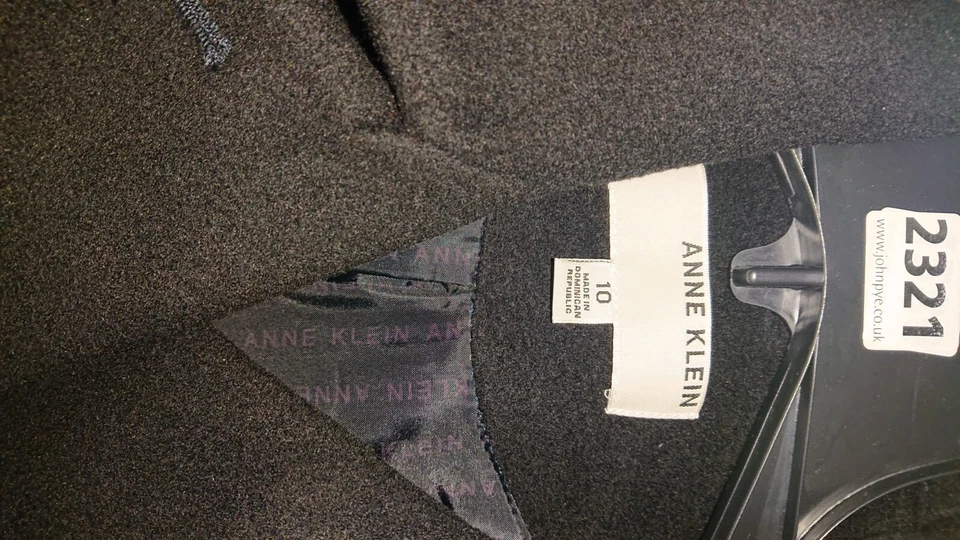 Anne Klein Single-Breasted Wool Coat Black us Size 10 / uk 12. never worn.  - Image 3 of 4