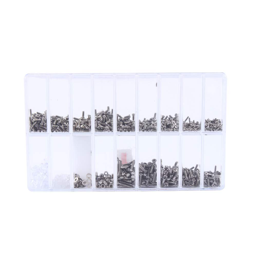 1000 Pieces Stainless Steel Screw Kit, Small Screw Nut Assortment Repair Tool...