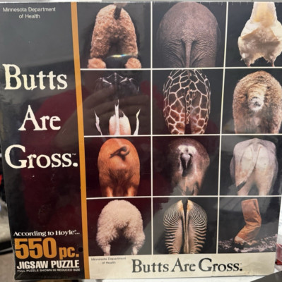 Hoyle Butts Are Gross 550 Pc Jigsaw Puzzle Anti-Smoking New Sealed Vintage '94