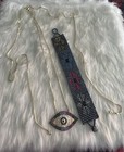 Rhinestone Eye Lariat Necklace & Beaded Bracelet  — photo 8