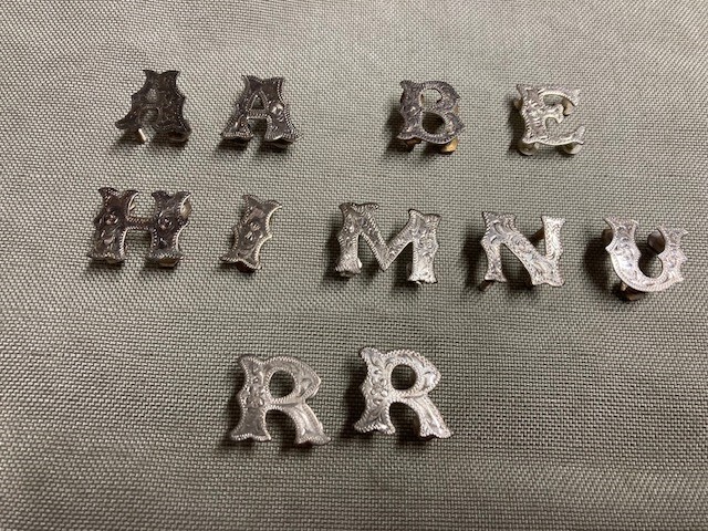 Silver Letters Marked Alpaca, Mexico Vintage Add to Any Leather Products, Nice
