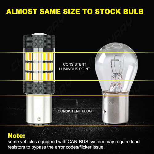 Switchback LED Front Turn Signal Light Bulbs 1157 2357 Amber White Free Return 2 - Bild 7 von 19