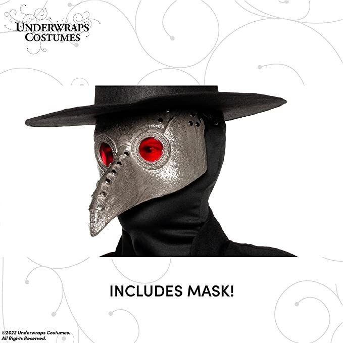 その他 M Underwraps Mens Plague Doctor Costume Halloween Cosplay & Mask