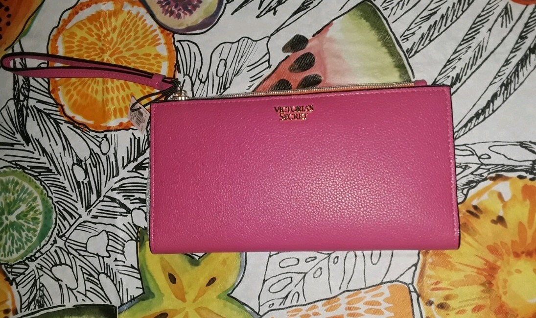 Victoria Secret pink colorblock slim wristlet/Wallet brand new | eBay
