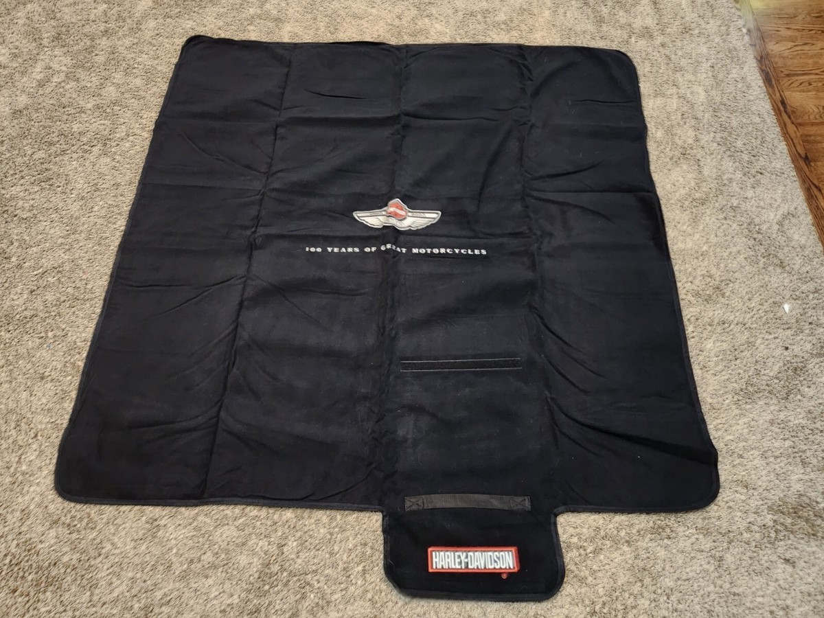 NEW Harley Davidson 100th Anniversary Picnic Throw Blanket Roll