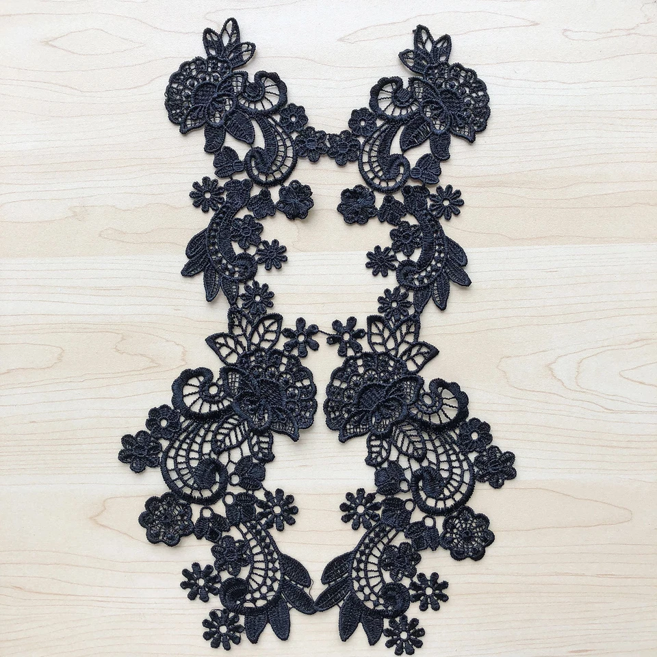Encaje Guipure Ribete Disfraz Manualidades Aplique Bordado Floral Boda Motivo 1 - Imagen 2 de 3
