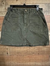 American Eagle Jean Mini Skirt, Size 6 Green