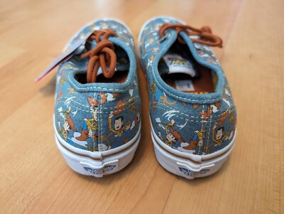 Vans x Toy Story Authentic Woody Print Denim 5 Sneakers NEW Mens