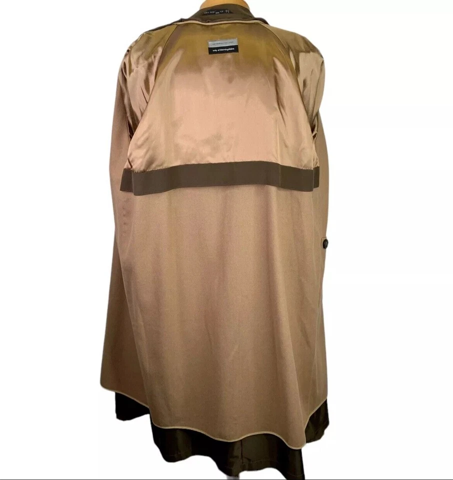 Forro extraíble Bloomingdales Metropolitan View marrón trinchera/sobre abrigo talla 42 Foto 4 de 4