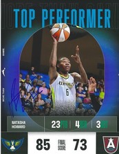 NATASHA HOWARD Signed 8.5 x 11 Photo WNBA Basketball DALLAS WINGS Free Shipping